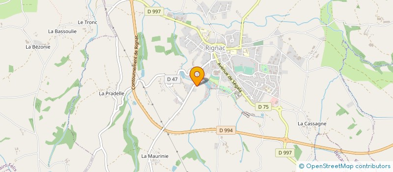 localisation de l'entreprise SERRANO Y SOLIS JEAN JACQUES ET GLORIA  RIGNAC