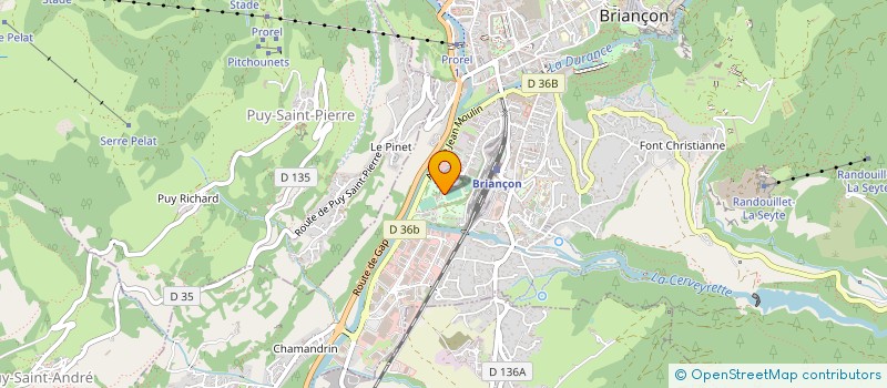 localisation de l'entreprise SERRE CHEVALIER BRIANCON ATHLETISME à BRIANCON