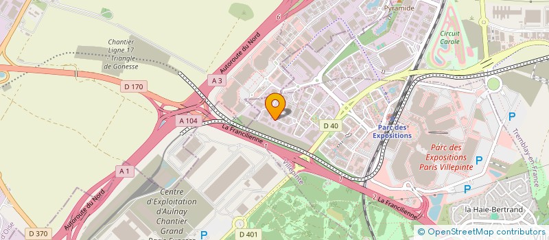 localisation de l'entreprise SERRE EST à VILLEPINTE