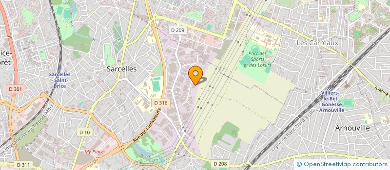 localisation de l'entreprise SERRE ET ANSOT SERVICES à SARCELLES