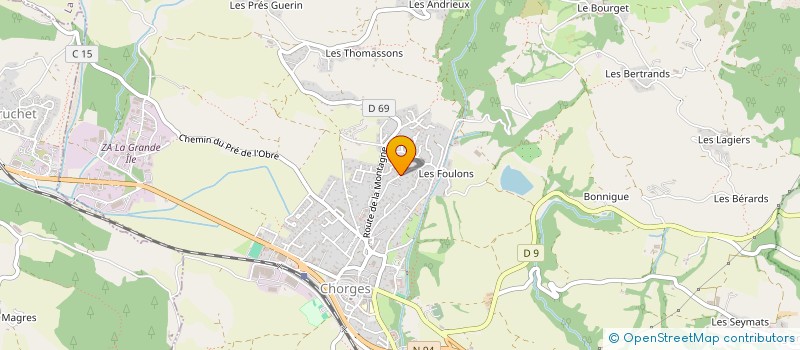 localisation de l'entreprise SERRE-VIAL IMMO à CHORGES