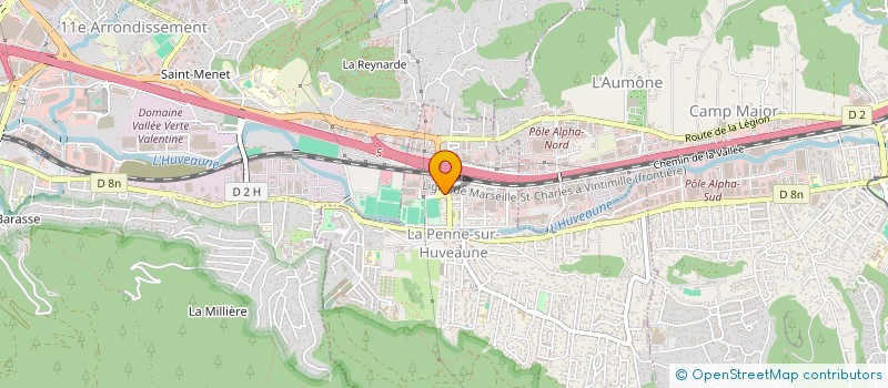 localisation de l'entreprise SERRURER MENUIS METALL BATIMEN à LA PENNE-SUR-HUVEAUNE
