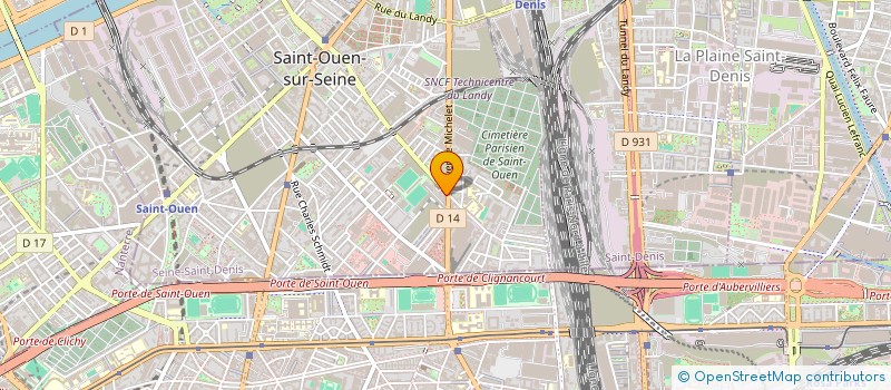 localisation de l'entreprise SERRURERIE AJM à SAINT-OUEN-SUR-SEINE