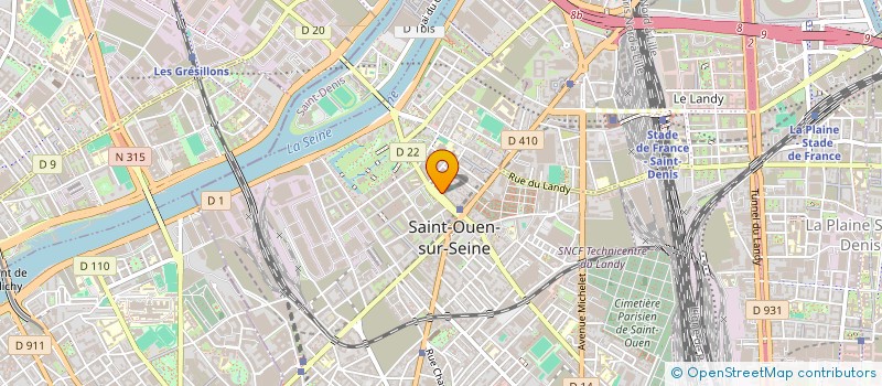 localisation de l'entreprise SERRURERIE AUDONIENNE à SAINT-OUEN-SUR-SEINE