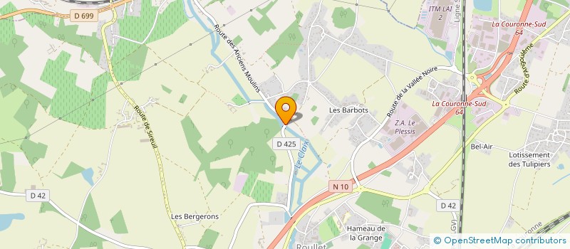 localisation de l'entreprise SERRURERIE BERNARD PRIEURE à ROULLET-SAINT-ESTEPHE