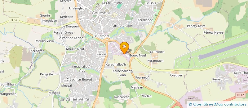 localisation de l'entreprise SERRURERIE BRESTOISE HOLDING à GOUESNOU