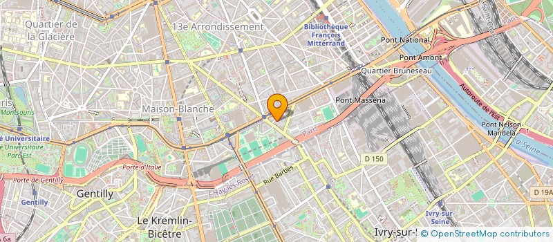 localisation de l'entreprise SERRURERIE DE LA PORTE D'IVRY  PARIS