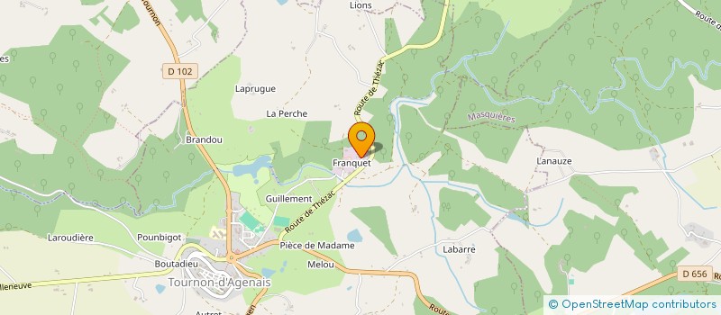 localisation de l'entreprise SERRURERIE FERRONNERIE PINTO  TOURNON D'AGENAIS