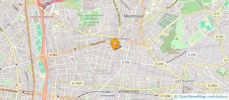 localisation de l'entreprise SERRURERIE GENERALE RENOVATION à MONTREUIL
