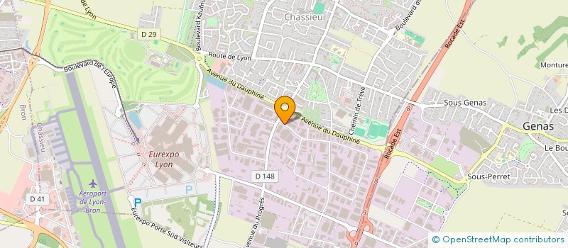 localisation de l'entreprise SERRURERIE GINON à CHASSIEU