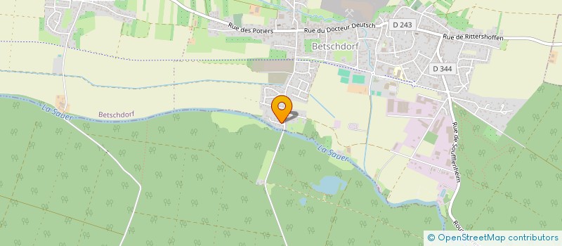 localisation de l'entreprise SERRURERIE - HOERR - METALLERIE  BETSCHDORF