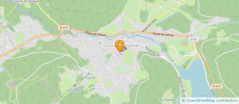 localisation de l'entreprise SERRURERIE LALEVEE à XONRUPT-LONGEMER