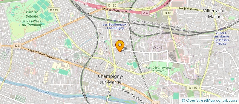 localisation de l'entreprise SERRURERIE LV2M à CHAMPIGNY-SUR-MARNE