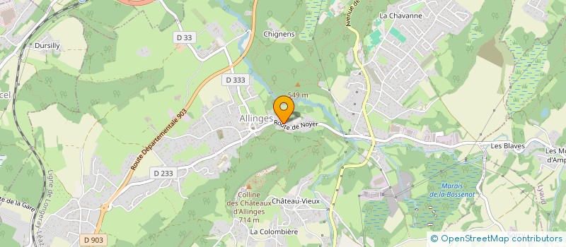 localisation de l'entreprise SERRURERIE MECANIQUE GENERALE  ALLINGES