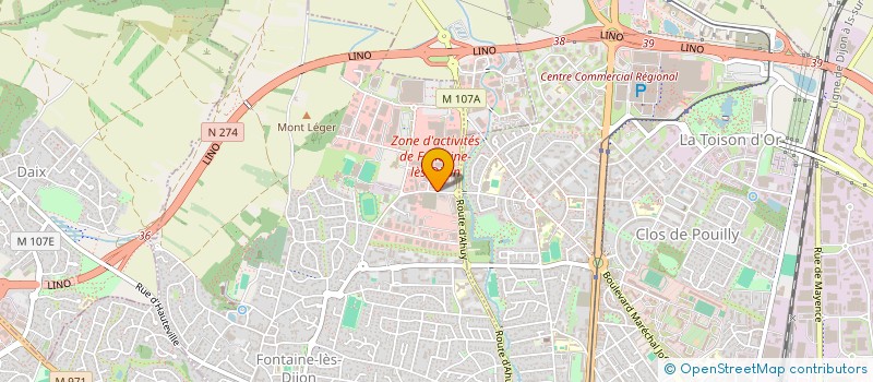 localisation de l'entreprise SERRURERIE MENETRIER à FONTAINE-LES-DIJON