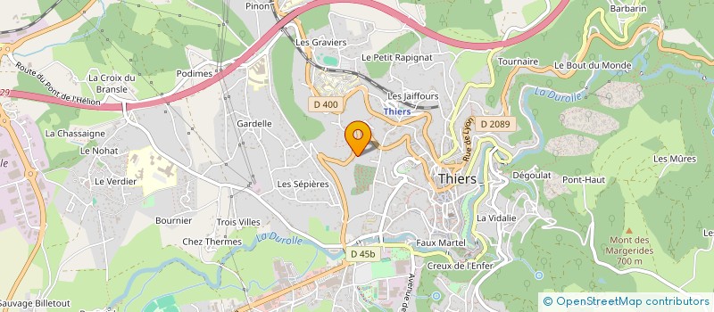 localisation de l'entreprise SERRURERIE METALLERIE DELAMAIDE à THIERS