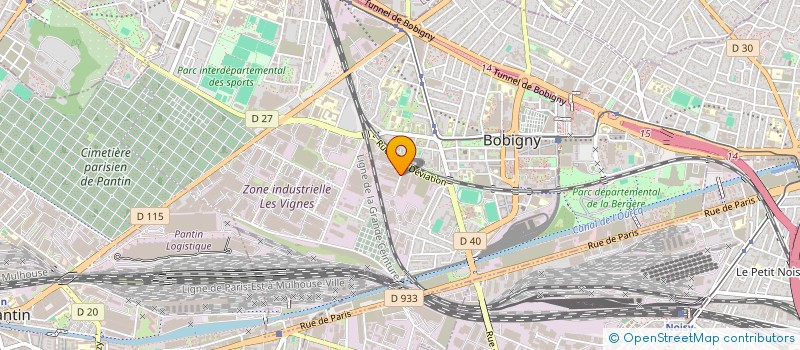 localisation de l'entreprise SERRURERIE VILDIEU  BOBIGNY