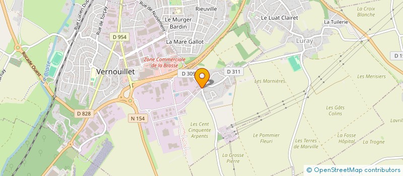localisation de l'entreprise SERRURERIE VITRERIE MENUISERIE à VERNOUILLET