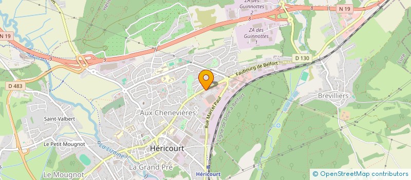 localisation de l'entreprise SERRURIERS COIFFURE  HERICOURT