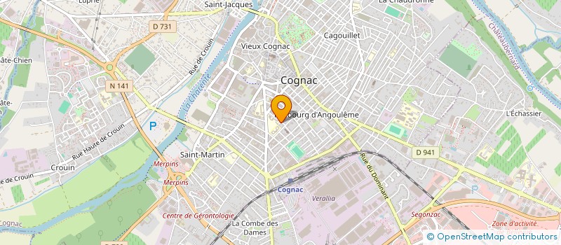 localisation de l'entreprise SERSO 16 SERVICE SOCIAL INTER-ENTREPRISES à COGNAC