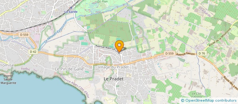 localisation de l'entreprise SERT COUVERTURE  LE PRADET