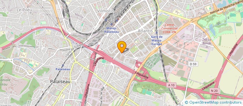 localisation de l'entreprise SERTA à PALAISEAU