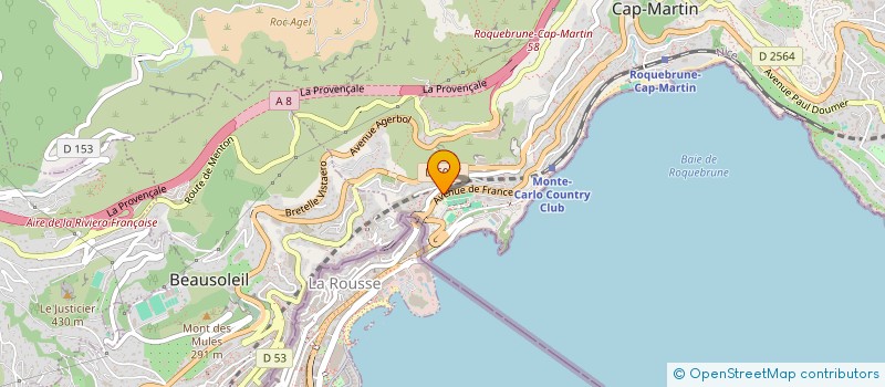 localisation de l'entreprise SERTEC ENGINEERING FRANCE à ROQUEBRUNE-CAP-MARTIN