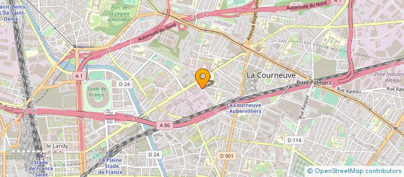 localisation de l'entreprise SERTECH INTERNATIONAL à LA COURNEUVE