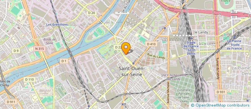 localisation de l'entreprise SERTECMO à SAINT-OUEN-SUR-SEINE