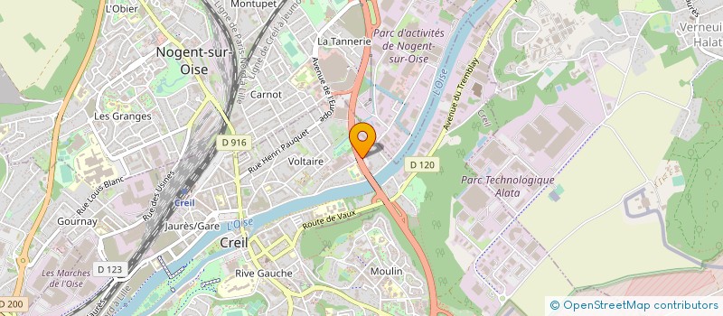 localisation de l'entreprise SERTEL VISION à CREIL