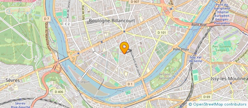 localisation de l'entreprise SERTIM - SOCIETE D'ETUDES ET REALISATIONS TECHNIQUES IMMOBILIERES ET MOBILIERES à BOULOGNE-BILLANCOURT