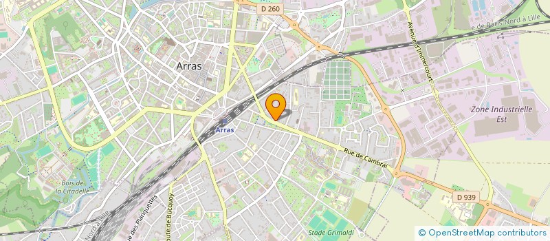 localisation de l'entreprise SERUSIER à ARRAS