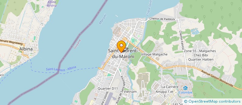 localisation de l'entreprise SERV AIDES VICTIMES INFRACTIONS PENALES à SAINT-LAURENT-DU-MARONI