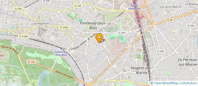 localisation de l'entreprise SERV CONSEIL ESTHET NATUROPATH ESOTERIS à FONTENAY-SOUS-BOIS