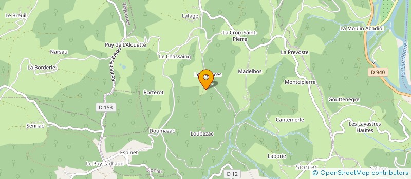 localisation de l'entreprise SERVAGRI 19  LA CHAPELLE-AUX-SAINTS