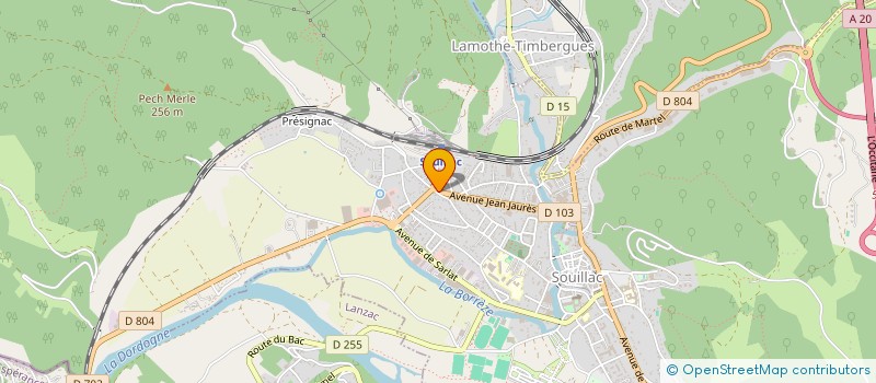 localisation de l'entreprise SERVAIS  SOUILLAC