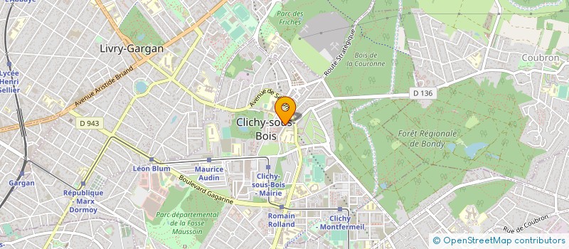 localisation de l'entreprise SERVAITEL à CLICHY-SOUS-BOIS