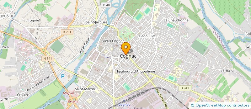 localisation de l'entreprise SERVAL AUTO à COGNAC