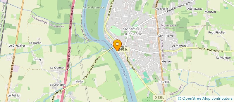 localisation de l'entreprise SERVAL ENVIRONNEMENT  MONTMERLE-SUR-SAONE