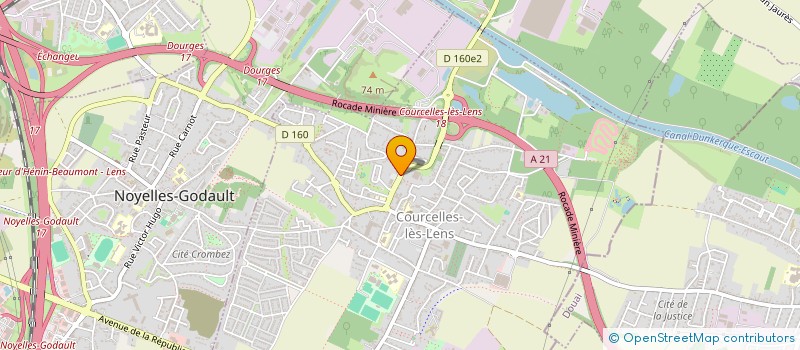 localisation de l'entreprise SERVAL EXPRESS  COURCELLES-LES-LENS