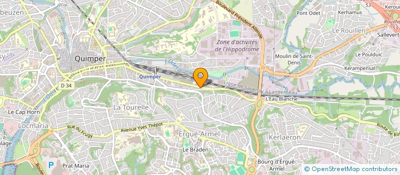 localisation de l'entreprise SERVANE à QUIMPER