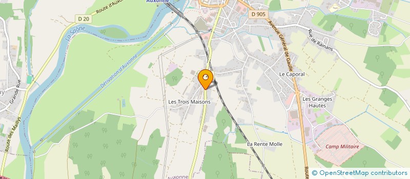 localisation de l'entreprise SERVELLE HORTICOLE à AUXONNE