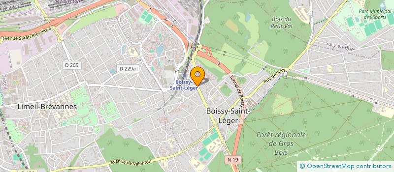 localisation de l'entreprise SERVI ACCUEIL JEUNES EMPLOI ET FORMATION à BOISSY-SAINT-LEGER
