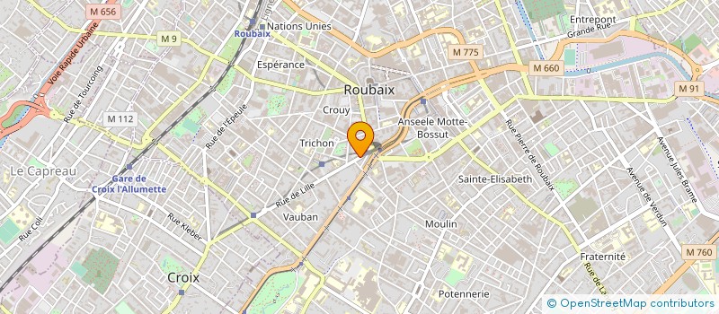 localisation de l'entreprise SERVI SANTE à ROUBAIX