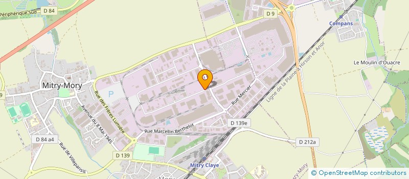 localisation de l'entreprise SERVIA à MITRY-MORY