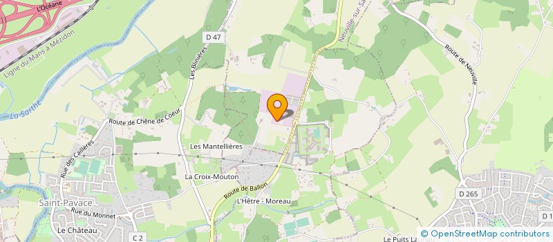 localisation de l'entreprise SERVIAND à NEUVILLE-SUR-SARTHE