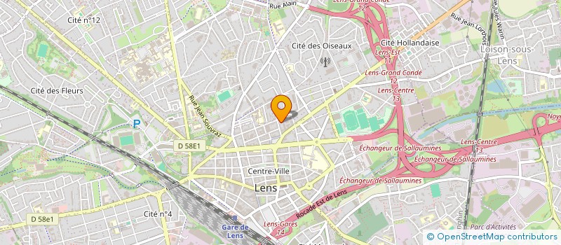 localisation de l'entreprise SERVICALL à LENS