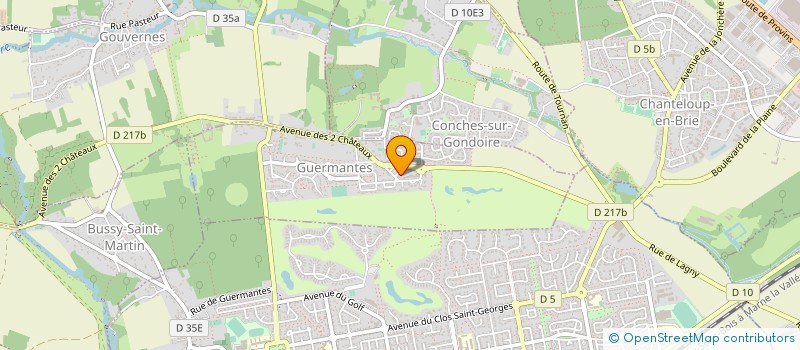 localisation de l'entreprise SERVICE+  GUERMANTES