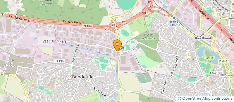 localisation de l'entreprise SERVICE ACTION SANTE à BONDOUFLE