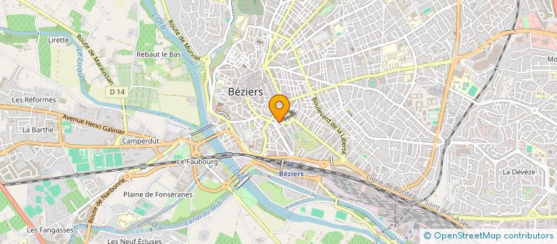 localisation de l'entreprise SERVICE.AGRI  BEZIERS